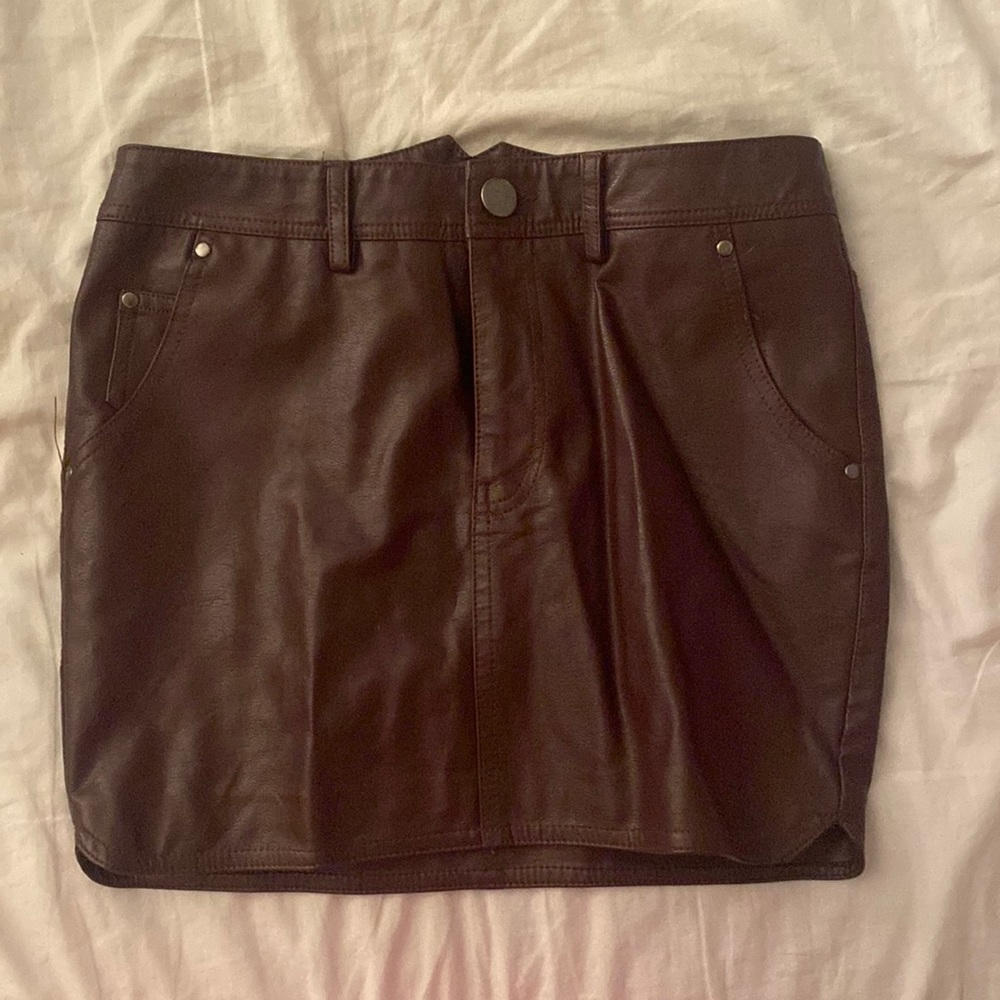 Nude Brand Leather skirt Size: S